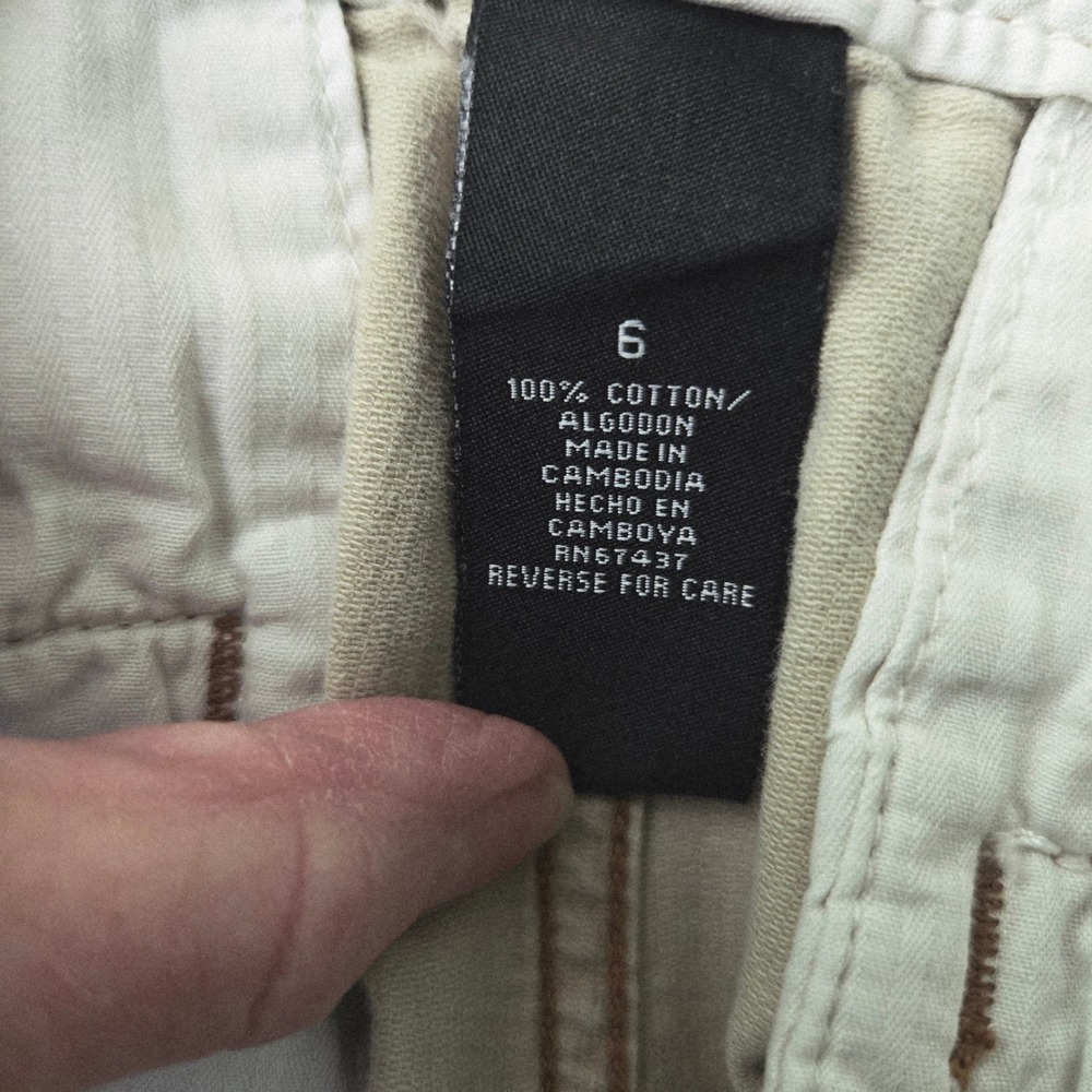 Polo Jeans Co Ralph Lauren Khaki Cargo Shorts Womens Size‎ 6 Cotton Utility - Picture 4 of 8